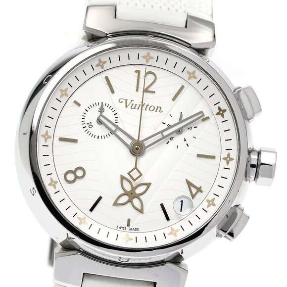 LOUIS VUITTON Tambour New Wave QA093 Chronograph white Dial Quartz Men's_885379 - Picture 2 of 7